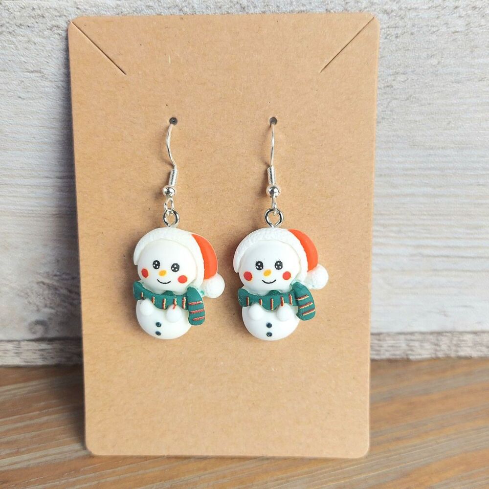 Christmas Earrings Snowman